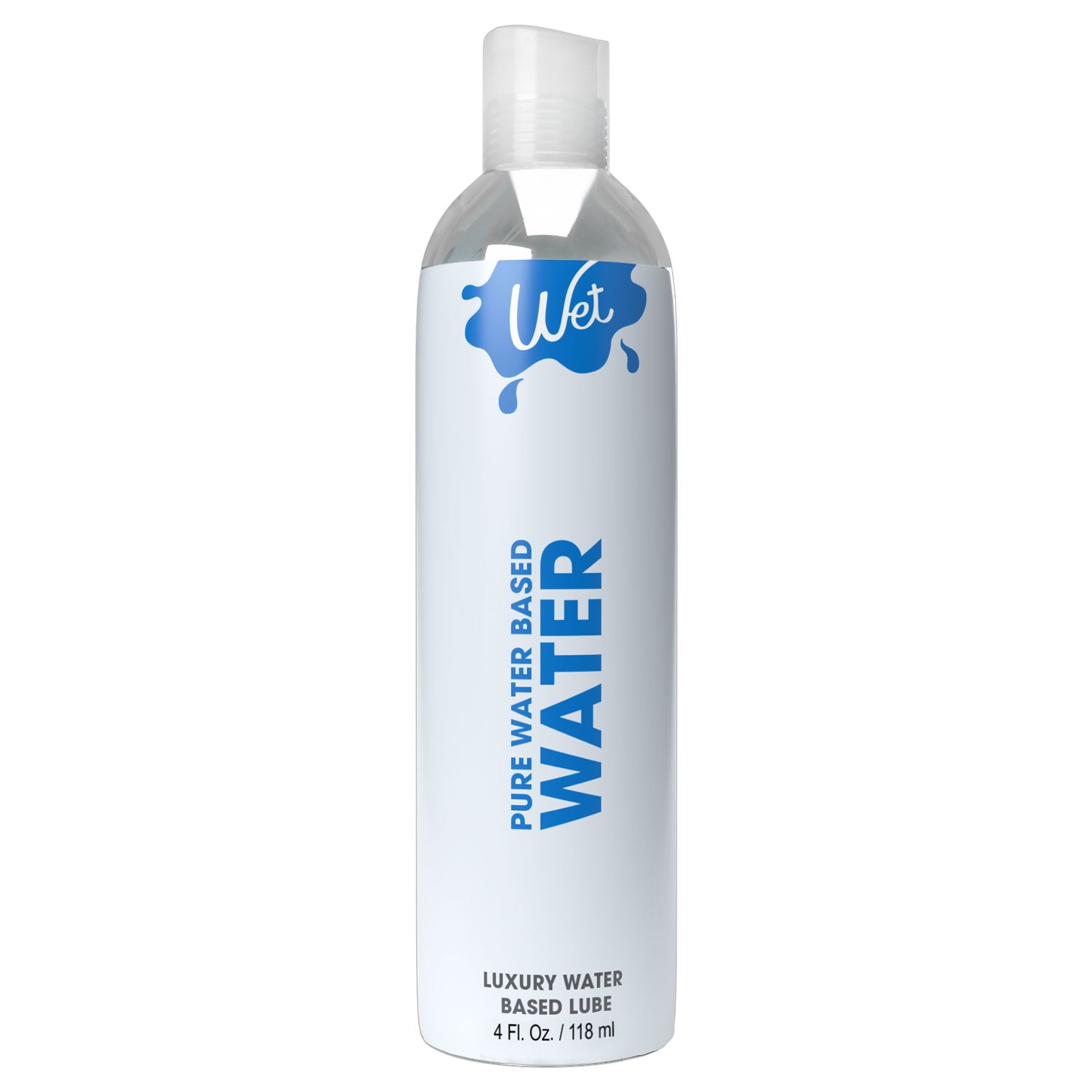 Wet Water Luxury Water-Based Lubricant 4 Oz - Hypoallergenic, Condom Compatible, Colorless