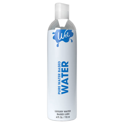 Wet Water Luxury Water-Based Lubricant 4 Oz - Hypoallergenic, Condom Compatible, Colorless
