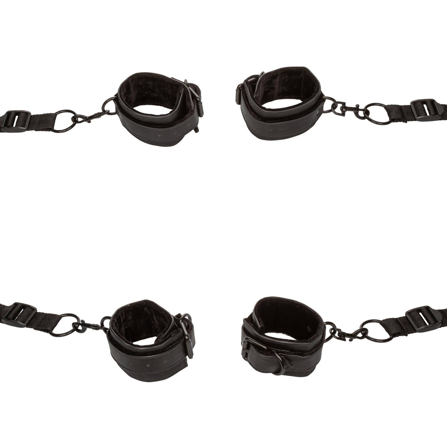 CalExotics Boundless Bed Restraint with Adjustable Wrist and Ankle Cuffs - Black