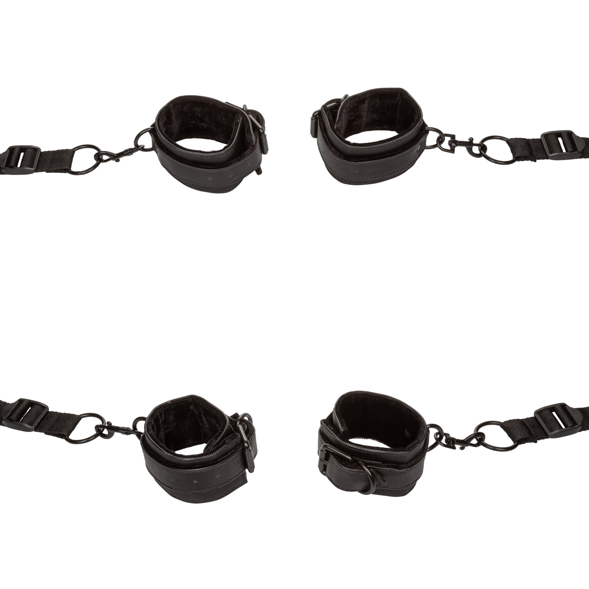 CalExotics Boundless Bed Restraint with Adjustable Wrist and Ankle Cuffs - Black