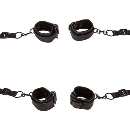 CalExotics Boundless Bed Restraint with Adjustable Wrist and Ankle Cuffs - Black