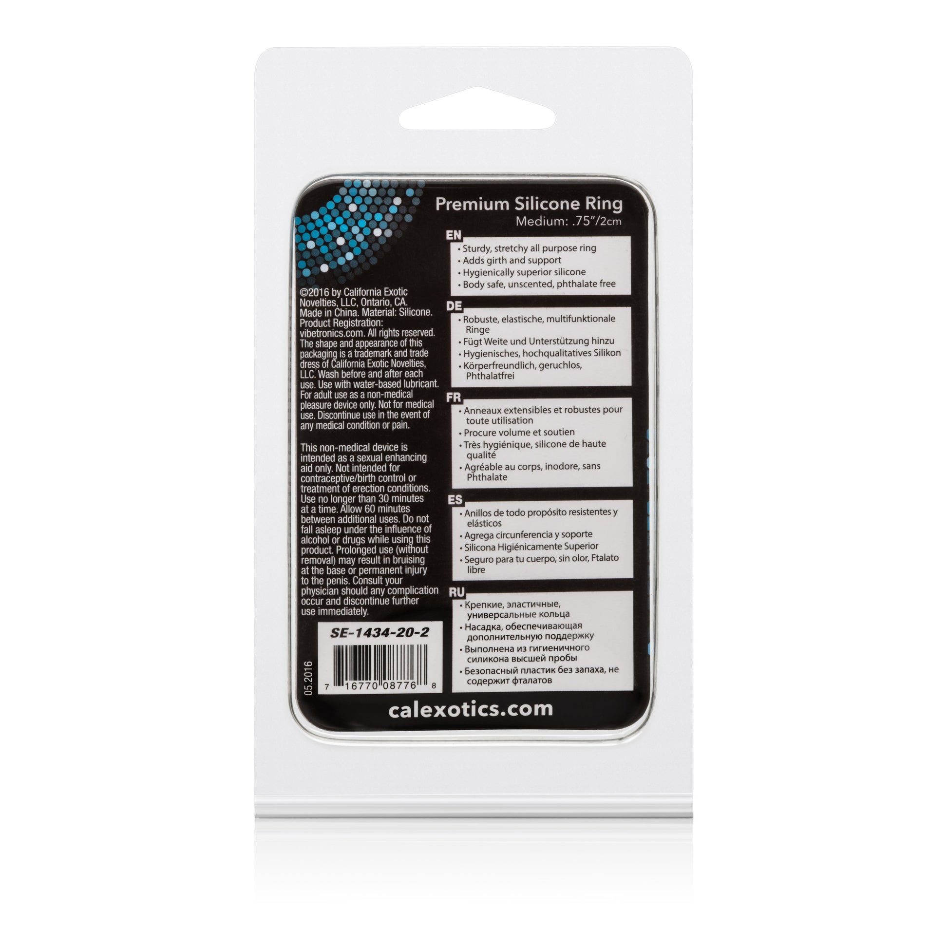 CalExotics Premium Silicone Ring - Medium - Clear - Body-Safe
