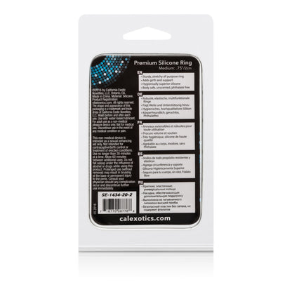 CalExotics Premium Silicone Ring - Medium - Clear - Body-Safe
