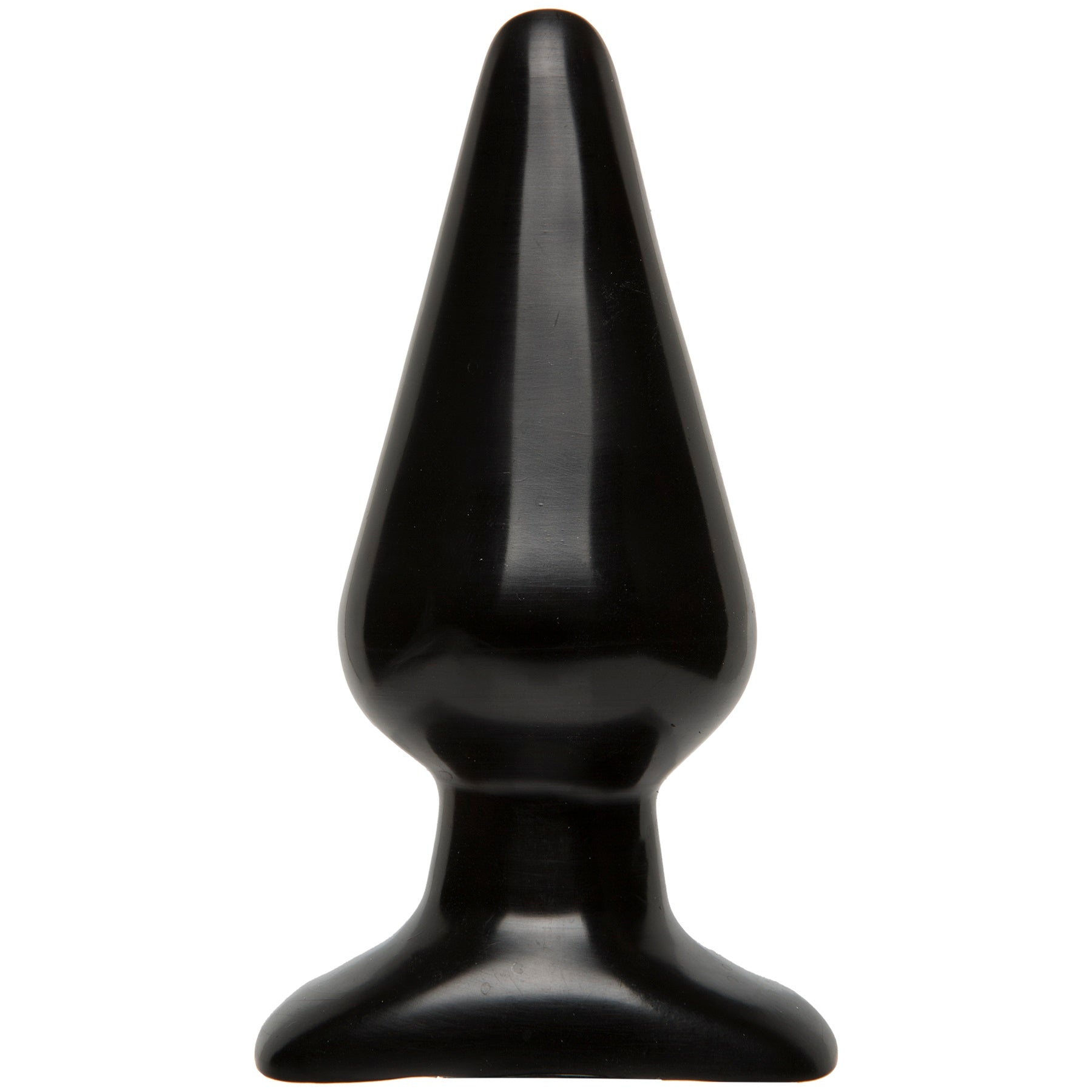 Doc Johnson Classic Butt Plug Smooth - Large - Black - Tapered Design