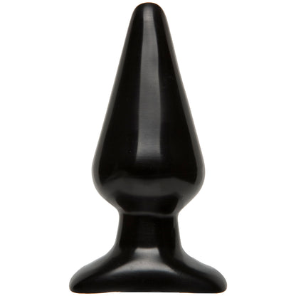 Doc Johnson Classic Butt Plug Smooth - Large - Black - Tapered Design