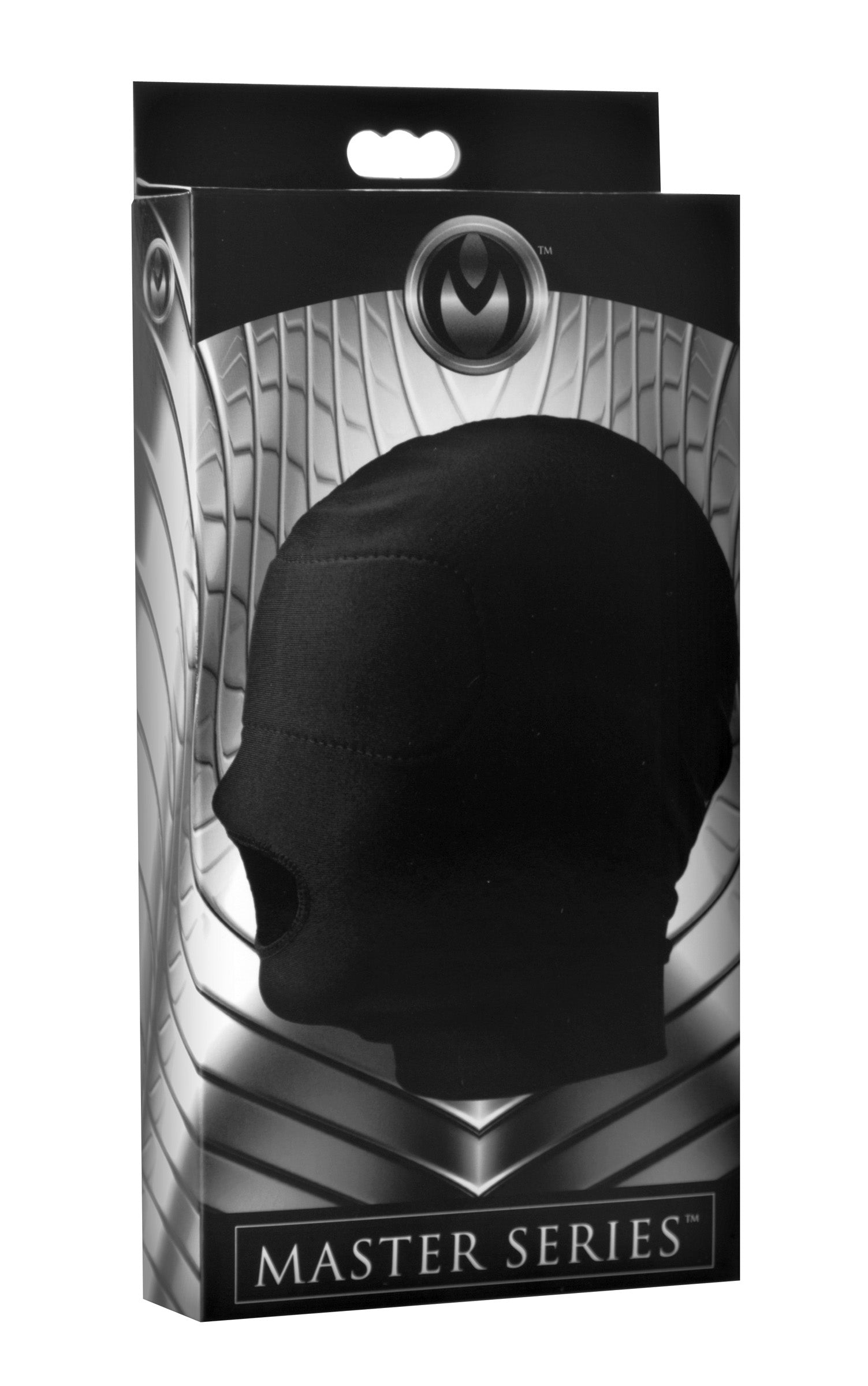 XR Brands Spandex Hood with Padded Eyes and Open Mouth – Black