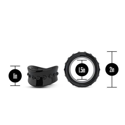 Blush Stay Hard Beef Ball Stretcher - 1.5 Inch Diameter - Black