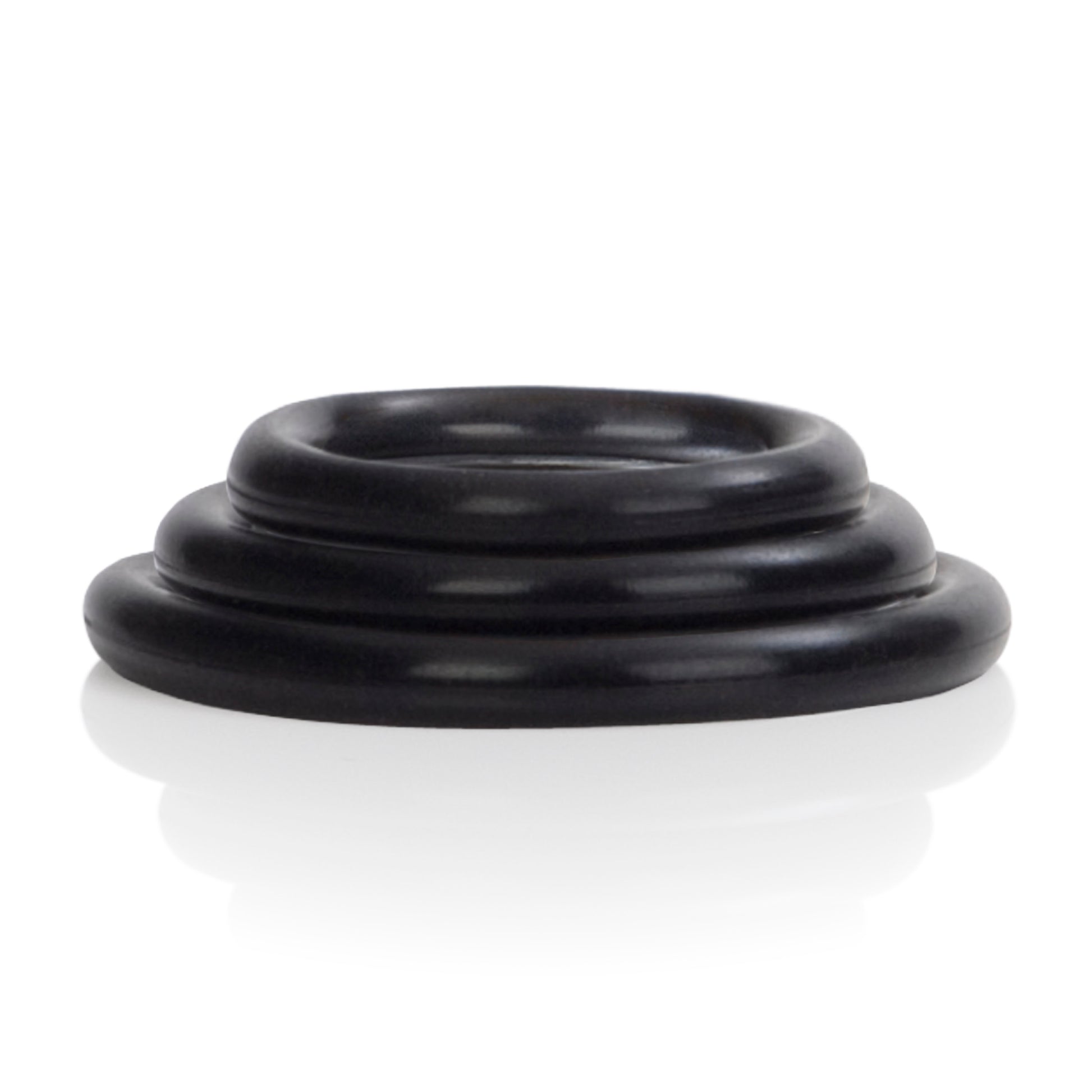 CalExotics Silicone Support Rings Set - Black - Erection Enhancers