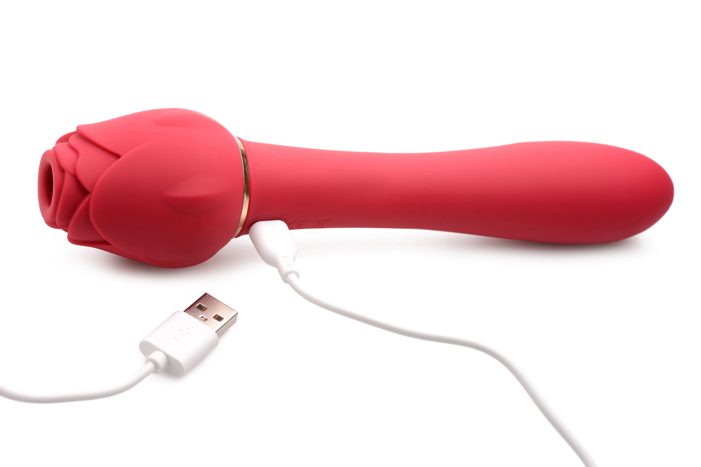 Bloomgasm Sweet Heart Rose 5x Suction Rose and 10x Vibrator - Pink