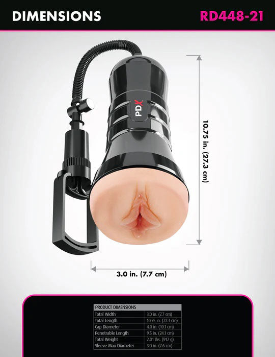Pipedream Super Sucker XXL Stroker – Beige – Realistic Suction