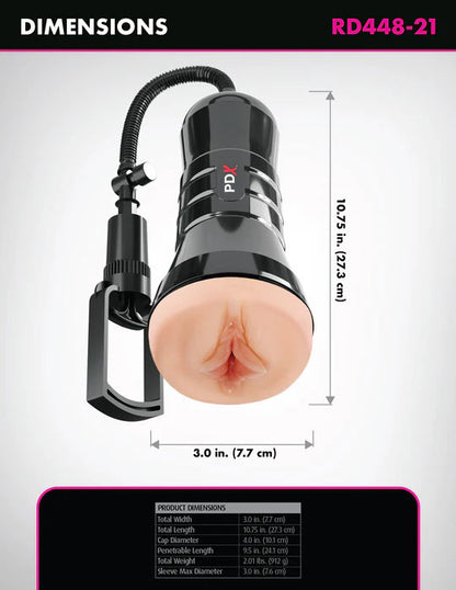 Pipedream Super Sucker XXL Stroker – Beige – Realistic Suction