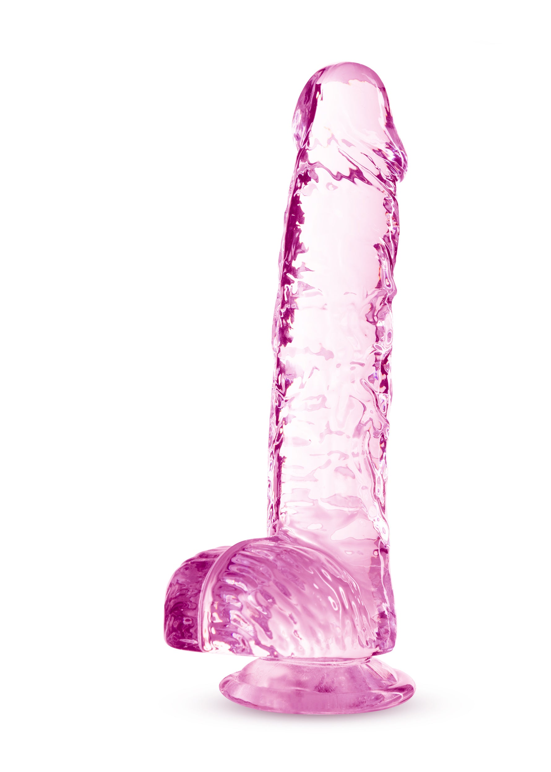 Blush Naturally Yours 6 Inch Crystalline Dildo - Pink - Life-like Feel with Suction Cup Base