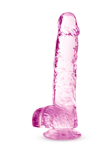 Blush Naturally Yours 6 Inch Crystalline Dildo - Pink - Life-like Feel with Suction Cup Base