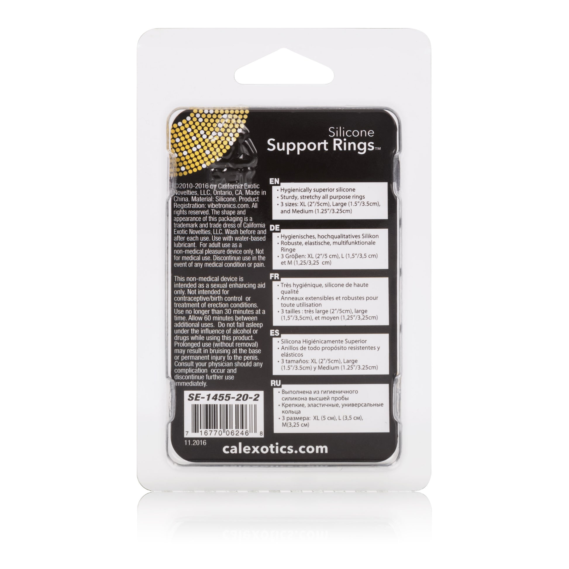 CalExotics Silicone Support Rings Set – Erection Enhancers – Clear