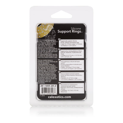 CalExotics Silicone Support Rings Set – Erection Enhancers – Clear