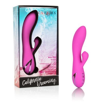 California Dreaming Malibu Minx Massager with Clitoral Suction and Vibrating Functions - Purple