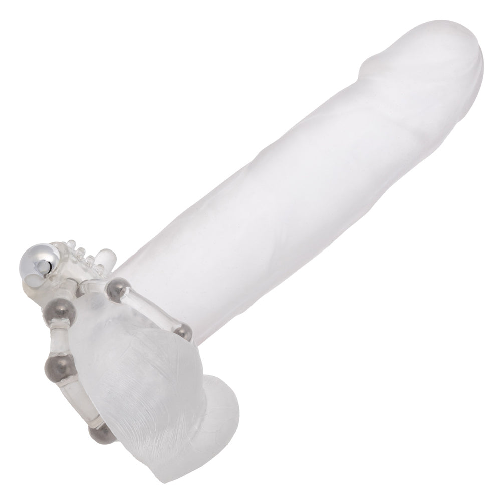 CalExotics Maximus Enhancement Ring with Stroker Beads – Clear