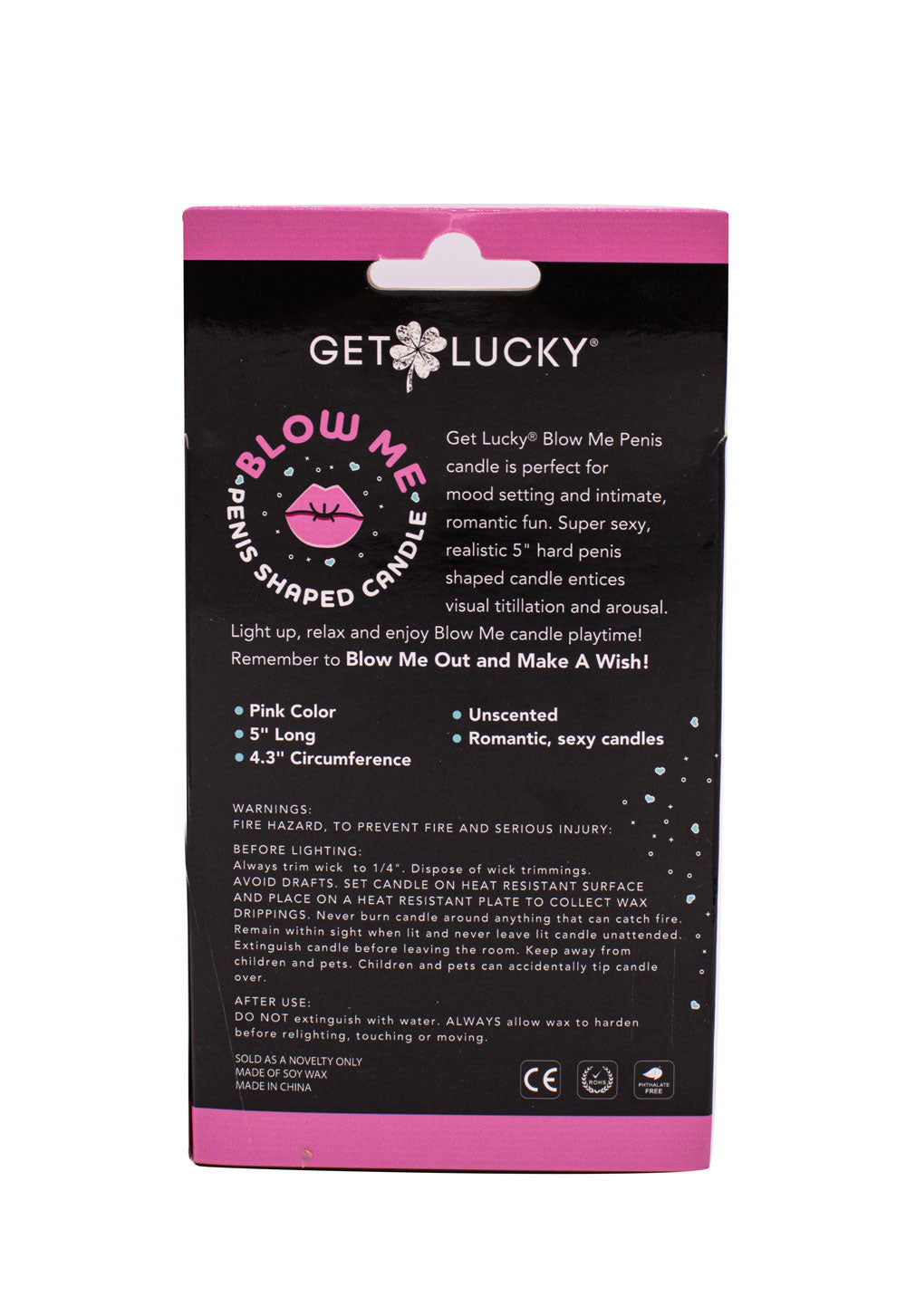 Viben Blow Me Penis Candle – Fun Novelty Candle – Pink