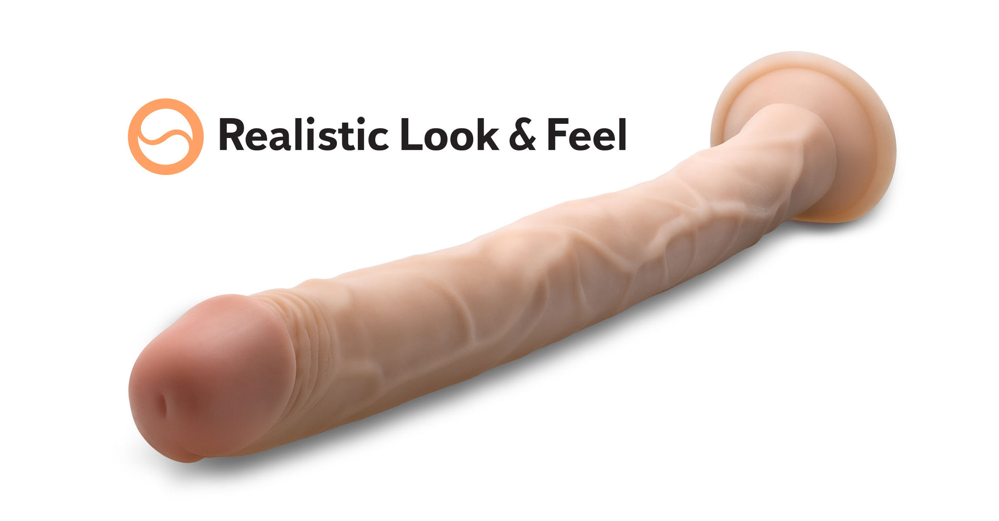 Dr. Skin 19 Inch Dildo - Realistic Beige Toy with Suction Cup Base
