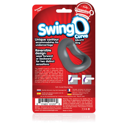 Screaming O SwingO Curve Cock Ring – Gray – Reversible Design