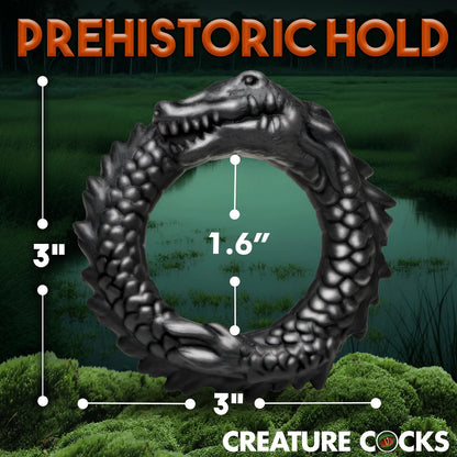 Black Caiman Silicone Cock Ring – Phthalate Free – Black