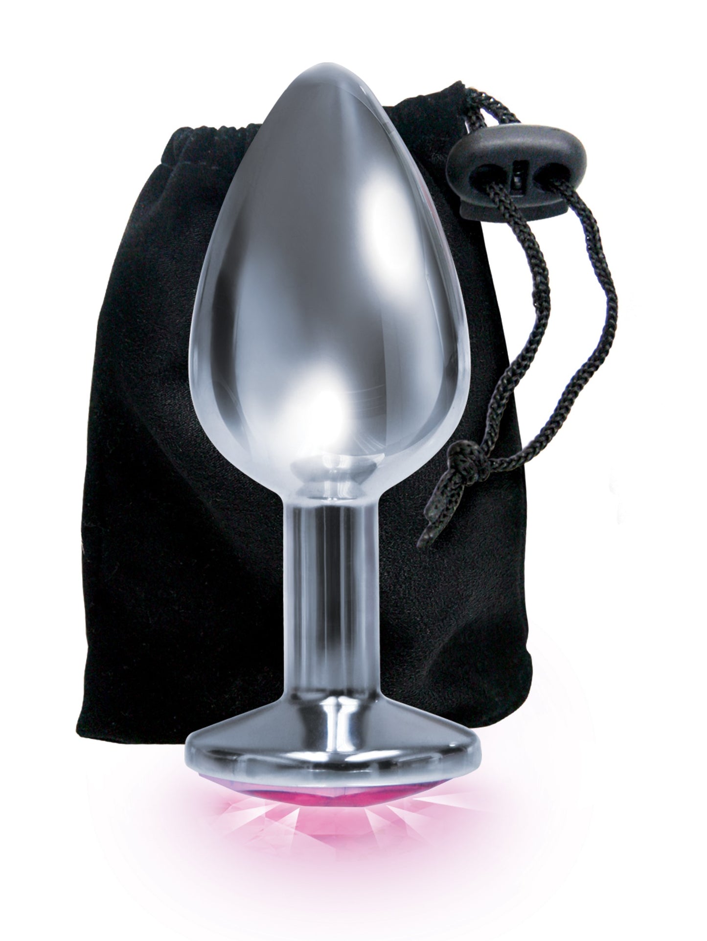 Icon Brands The 9's Silver Starter Bejeweled Stainless Steel Plug - Pink