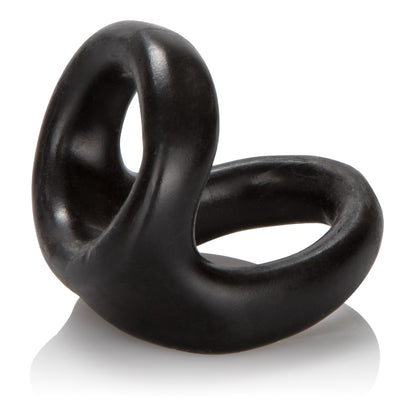 CalExotics Colt Snug Tugger Dual Enhancer Ring with Scrotum Support - Black