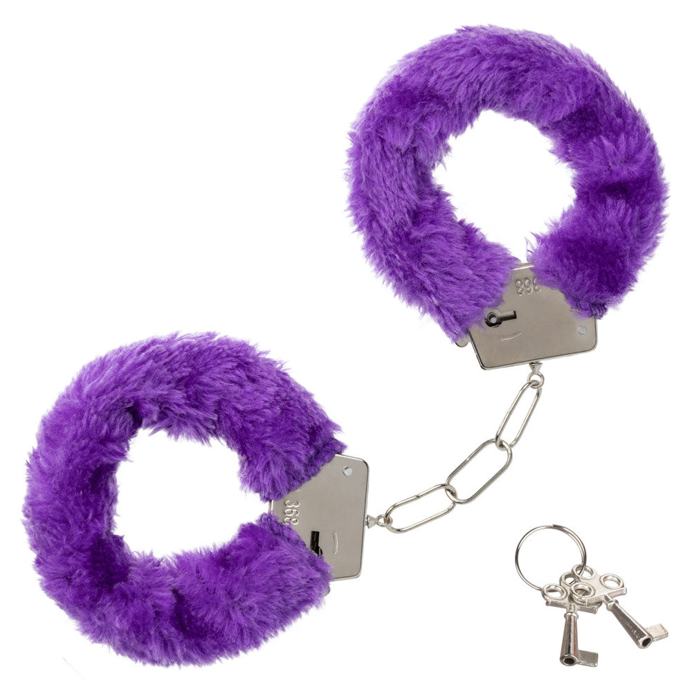CalExotics Pleasure Kits Indulgent Collection - Soft Cuffs and Eye Mask - Purple