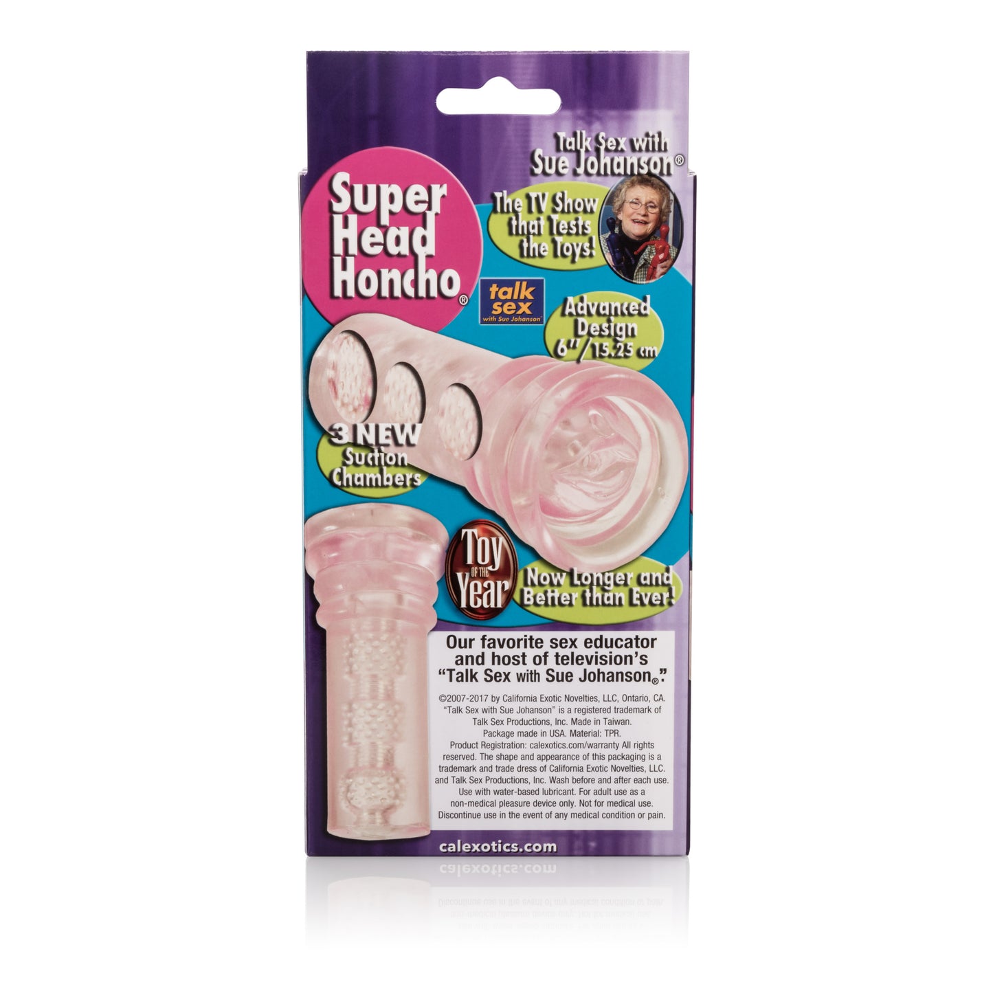 Sue Johnson Super Head Honcho Advanced Masturbator with Suction Chambers – Pink