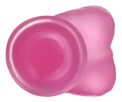 Jelly Love 9" Realistic Dildo with Suction Cup - Pink
