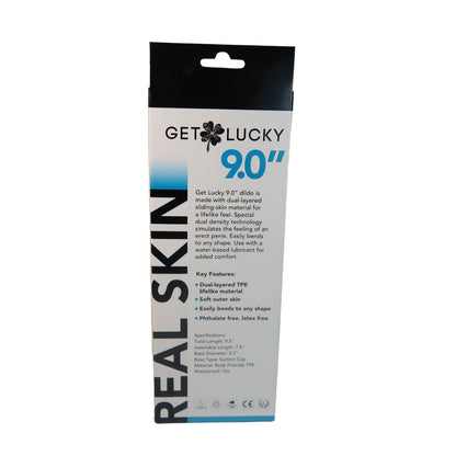 Real Skin 9" Dual Layer Dildo - Light Brown - Realistic and Bendable