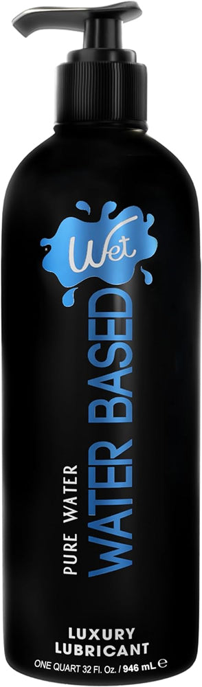 Wet Original Water Based Lubricant 32 Oz - Long Lasting Gel Formula - Colorless