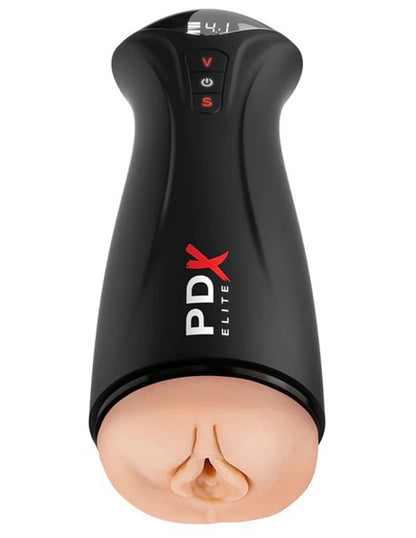Pipedream PDX Elite Fuck-Gasm Stroker with Intermittent Suction Technology - Beige