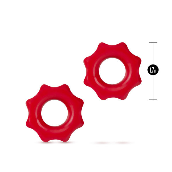 Blush Stay Hard Nutz Cock Ring – Red