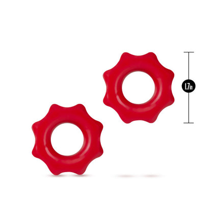 Blush Stay Hard Nutz Cock Ring – Red