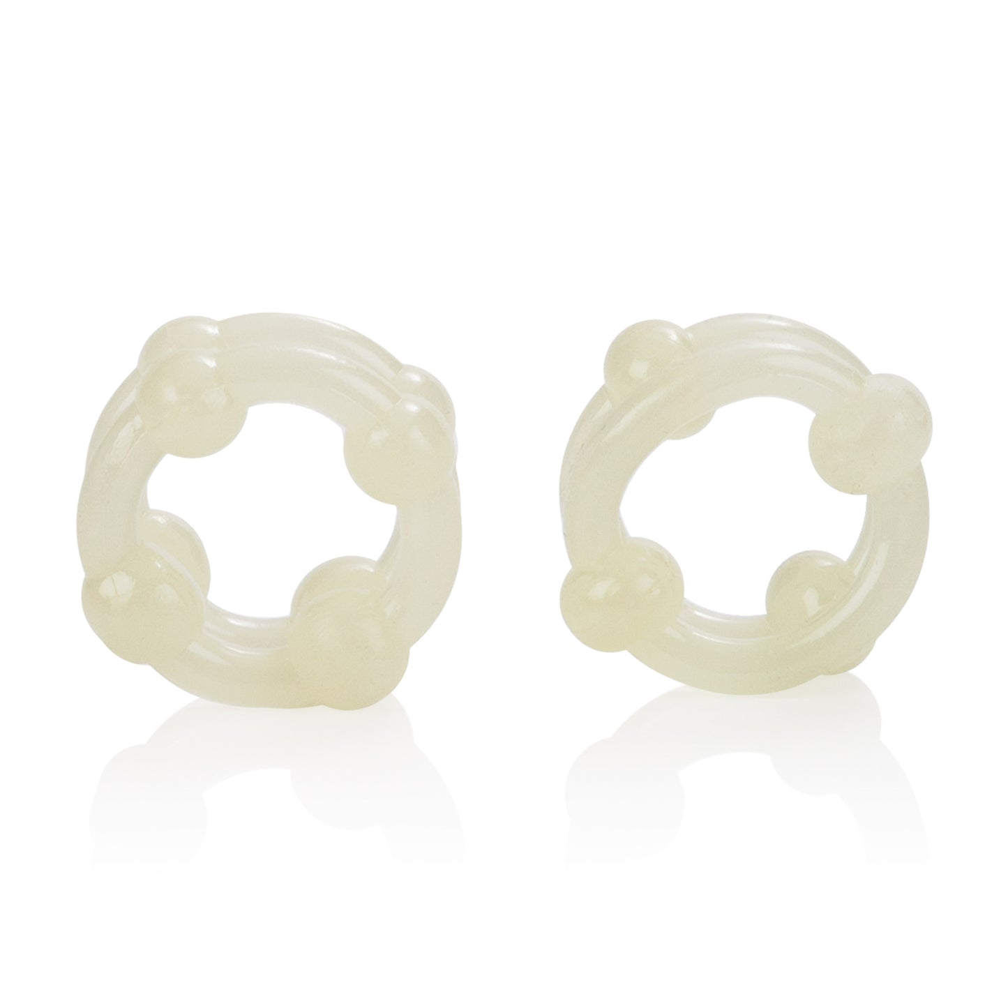 CalExotics Island Rings Double Stacker – Glow-in-the-Dark Erection Enhancer