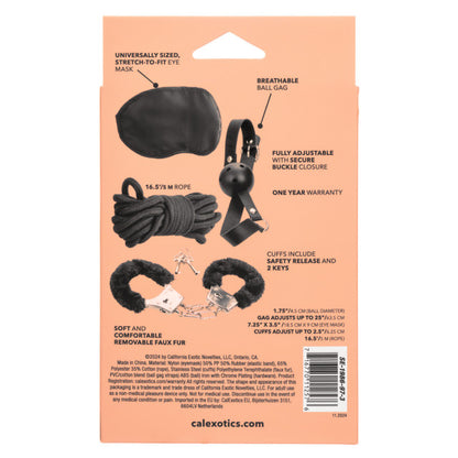 CalExotics Pleasure Kits Explorer Collection - Sensory Play Set - Black