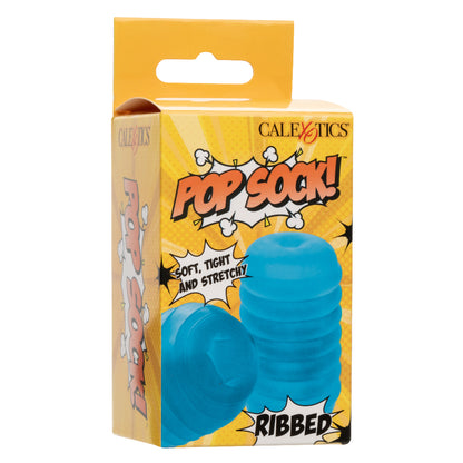 CalExotics Pop Sock Ribbed Stroker – Blue