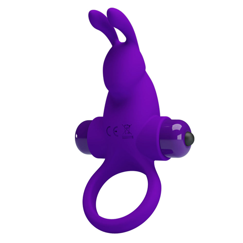 Pretty Love Vibrant Penis Ring I - Purple - Vibrating Silicone Ring with 10 Functions