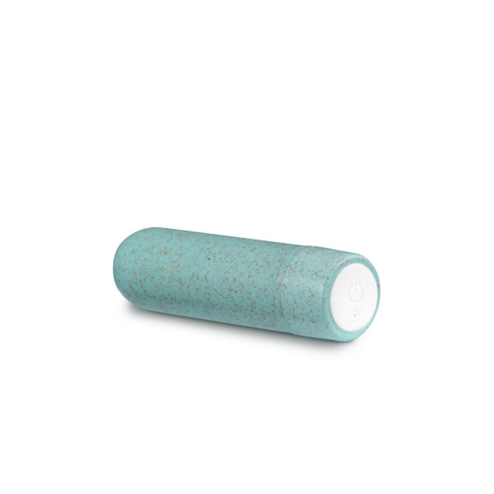 Gaia Eco Rechargeable Bullet Vibrator - Aqua - 10 Vibration Functions