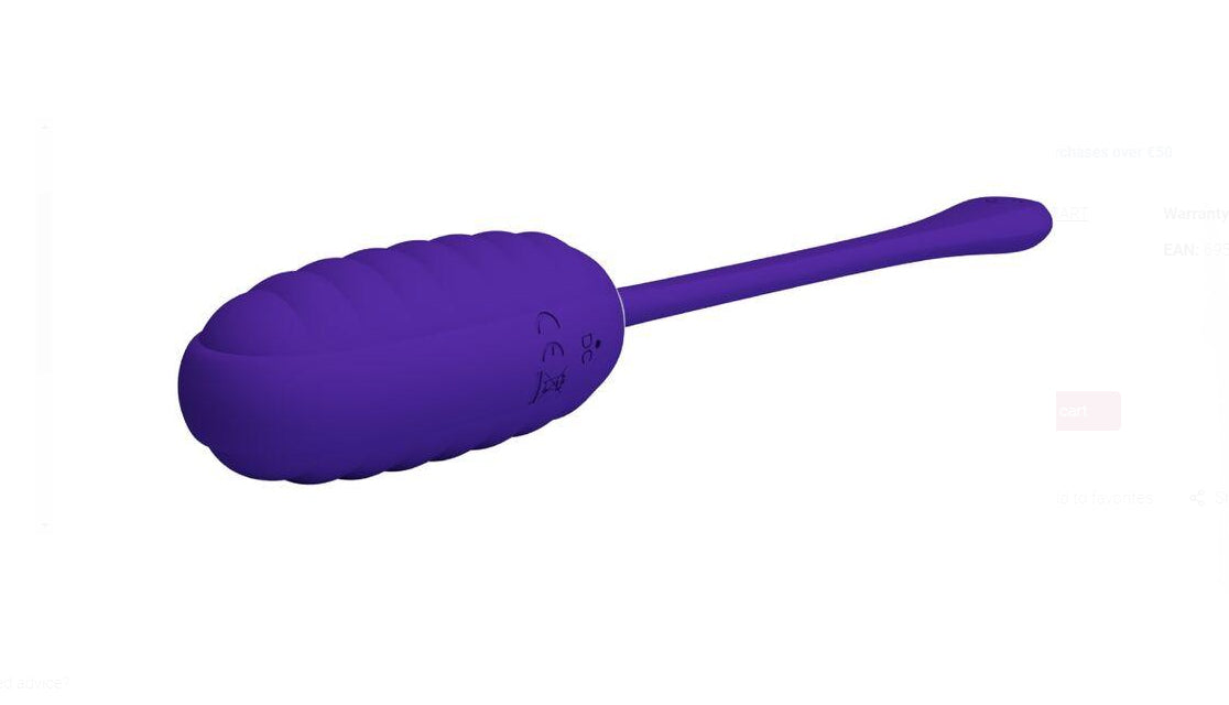 Kirk Rechargeable Vibrating Egg - Purple - 12 Vibration Settings