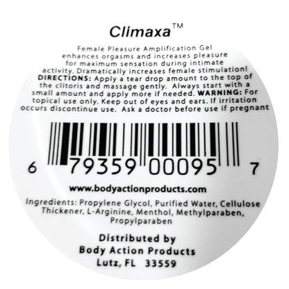 Body Action Climaxa Female Stimulating Gel - 50 Pieces Sample Display