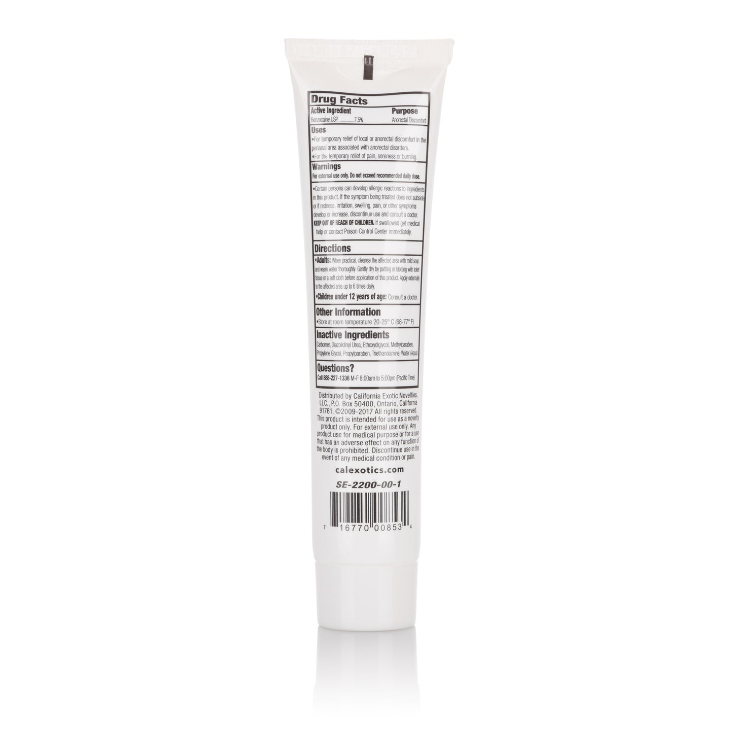 CalExotics Anal-Eze Gel 1.5 Fl Oz – Unscented Desensitizing Gel