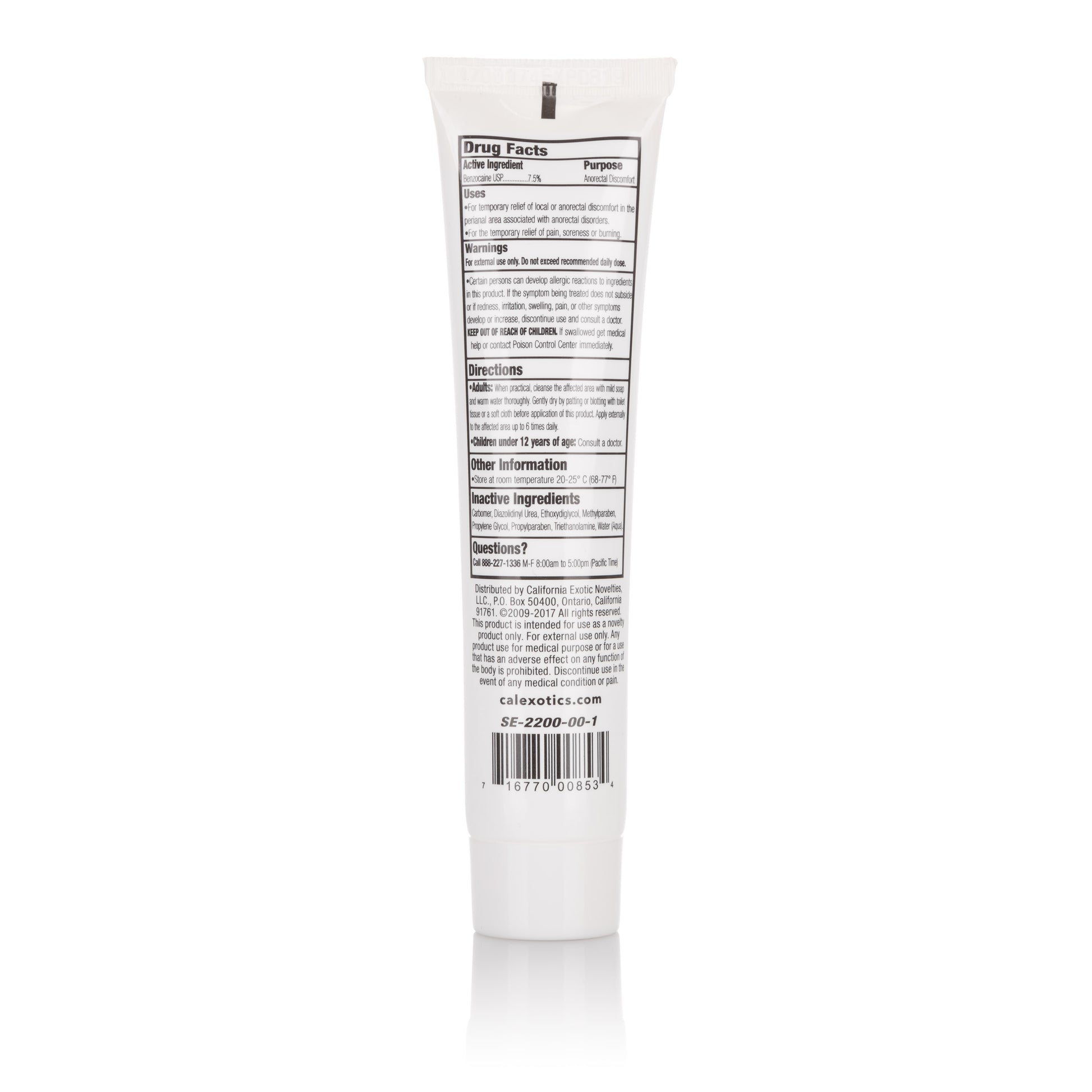 CalExotics Anal-Eze Gel 1.5 Fl Oz – Unscented Desensitizing Gel