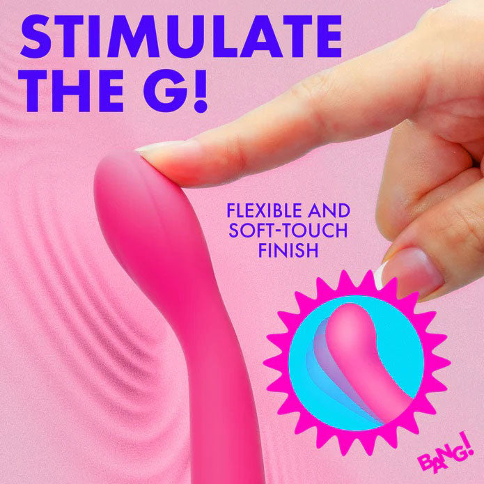 XR Brands G-Spot Flexible Silicone Vibrator – Pink