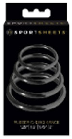 Sportsheets Rubber O Ring 4 Pack for Flared Base Dildos – Black