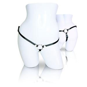 Sportsheets Bare as You Dare Strap-On Thong – Black