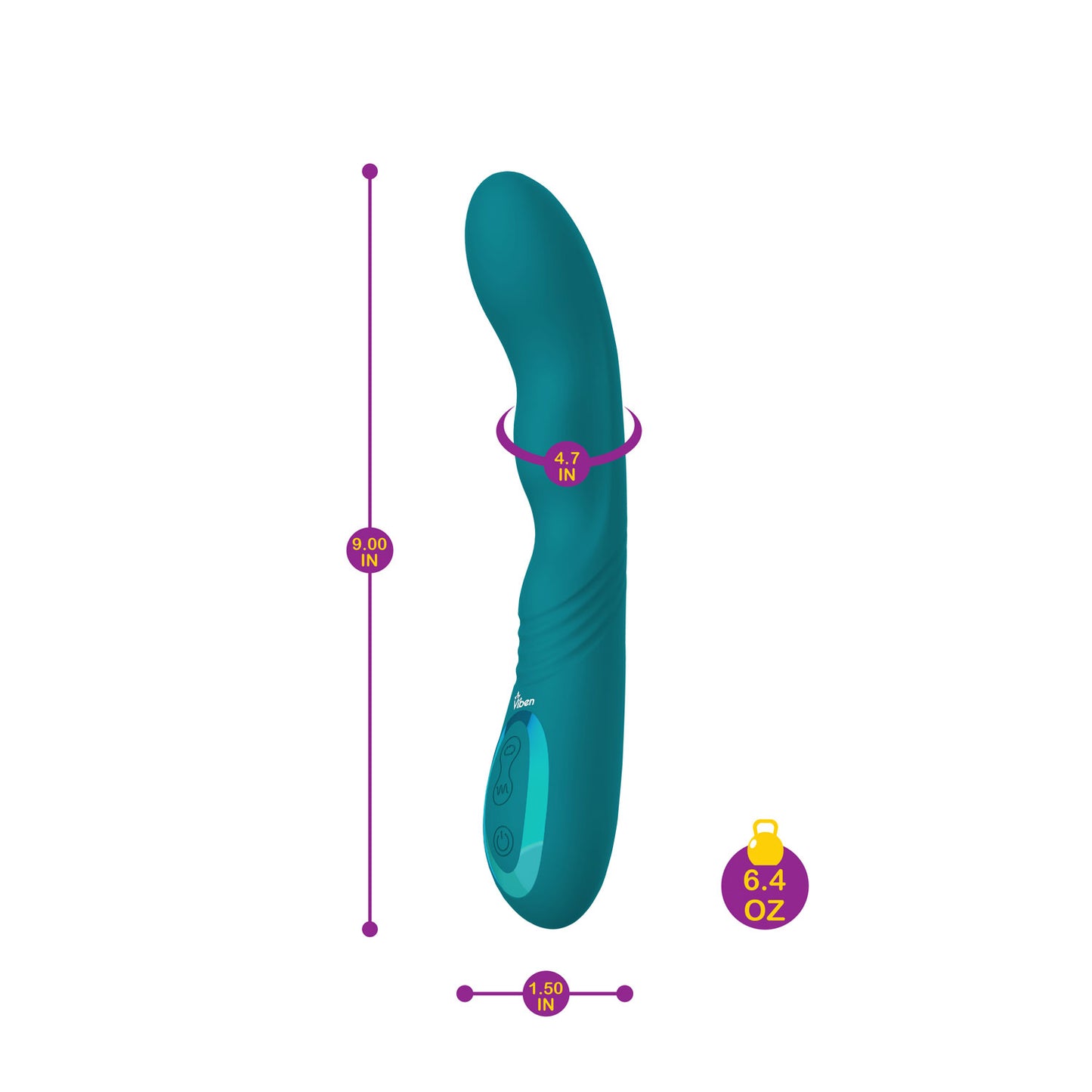 Viben Swagger Wriggling G-Spot Vibe – Ocean Blue