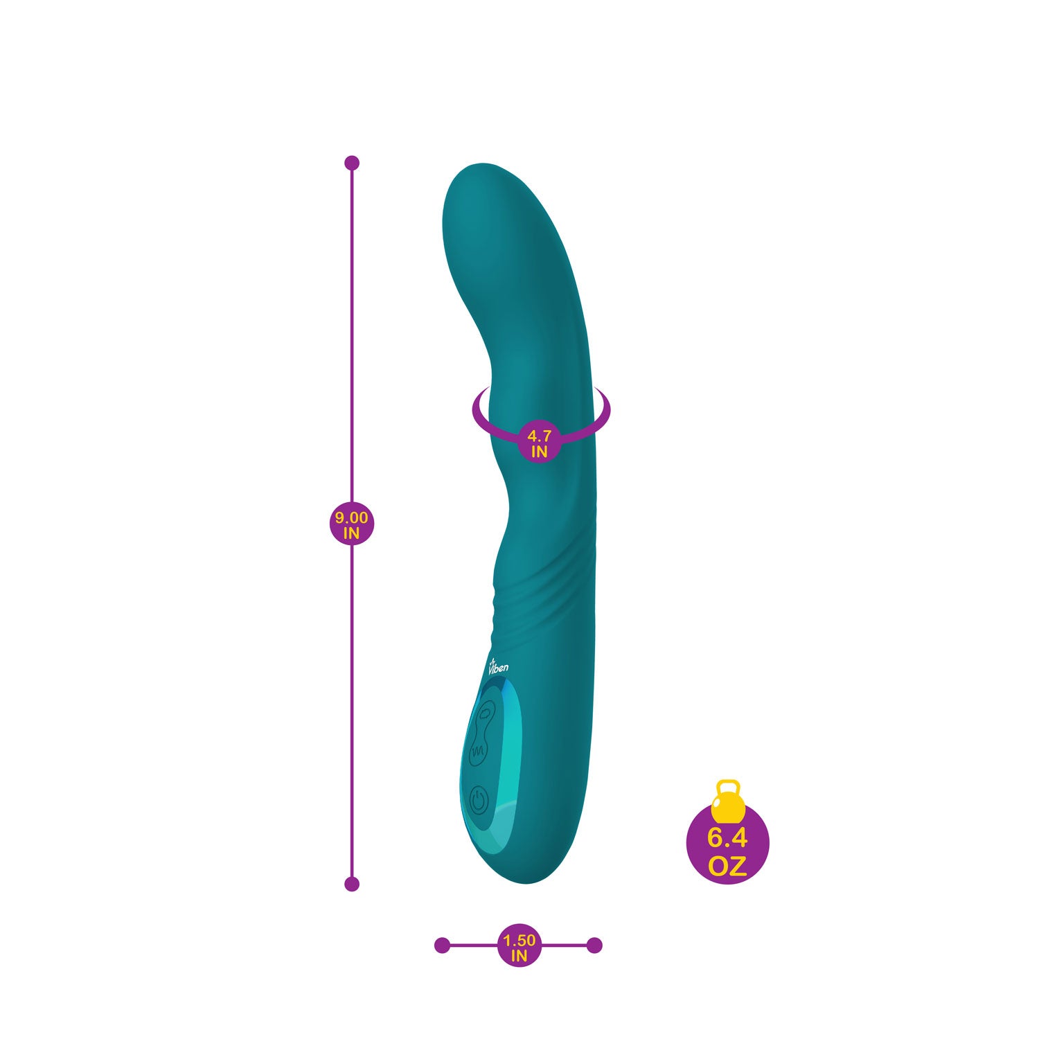 Viben Swagger Wriggling G-Spot Vibe – Ocean Blue