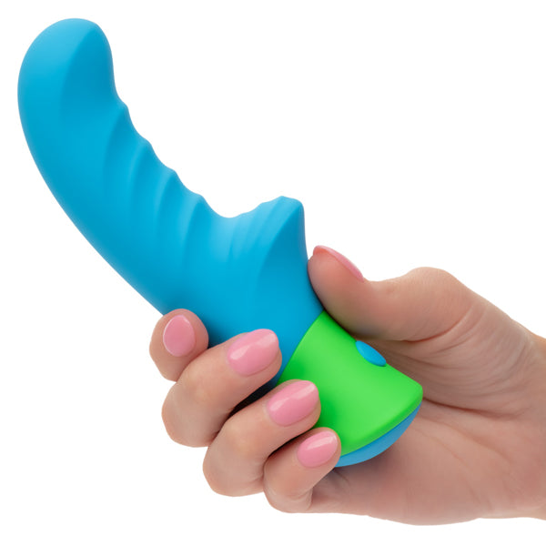 CalExotics Rave Ridged-G G-Spot Massager with 10 Vibration Speeds – Blue